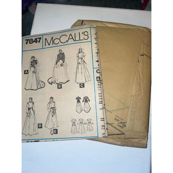 McCall's 7847 Sewing Pattern Misses Brides & Bridesmaid Gowns Size 18 - Picture 6 of 8